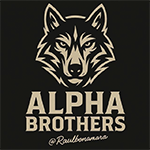Logo Alpha Brothers. la silueta de un lobo